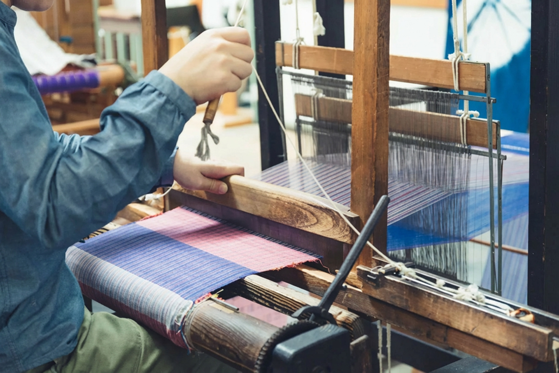 桐生の機織り